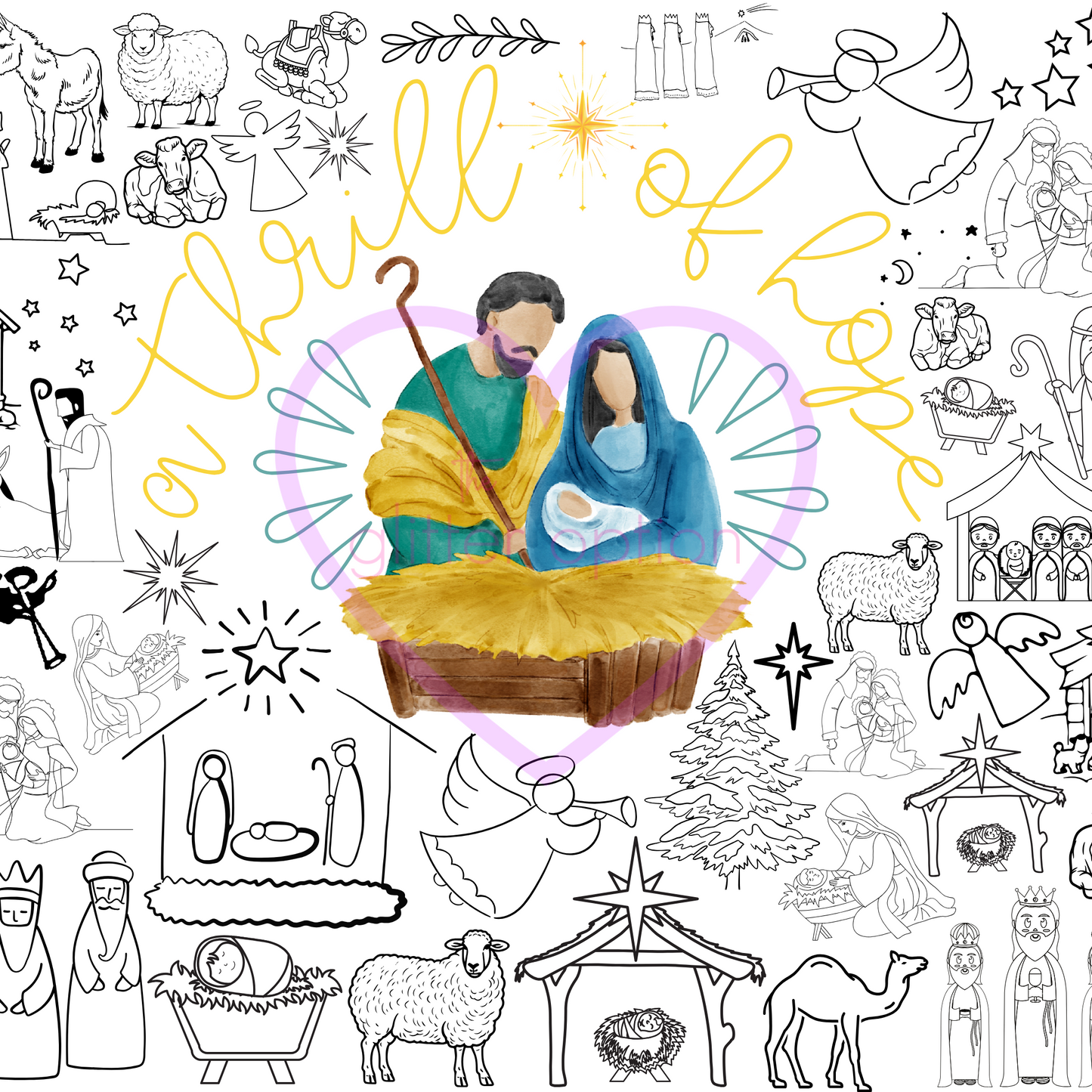 christmas nativity coloring page