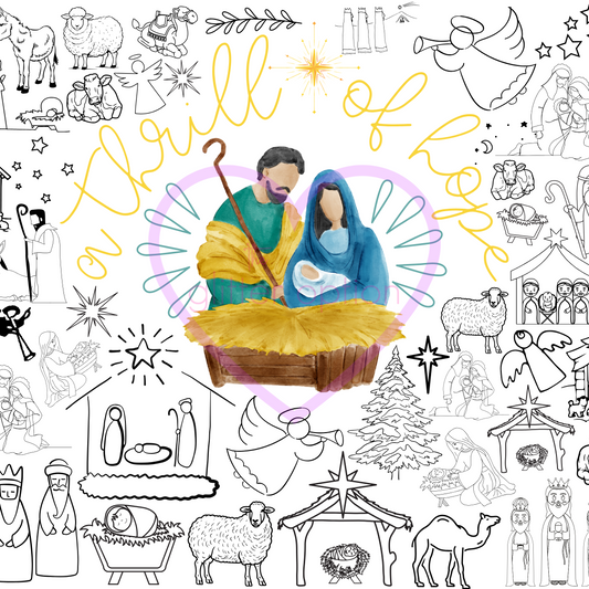 christmas nativity coloring page