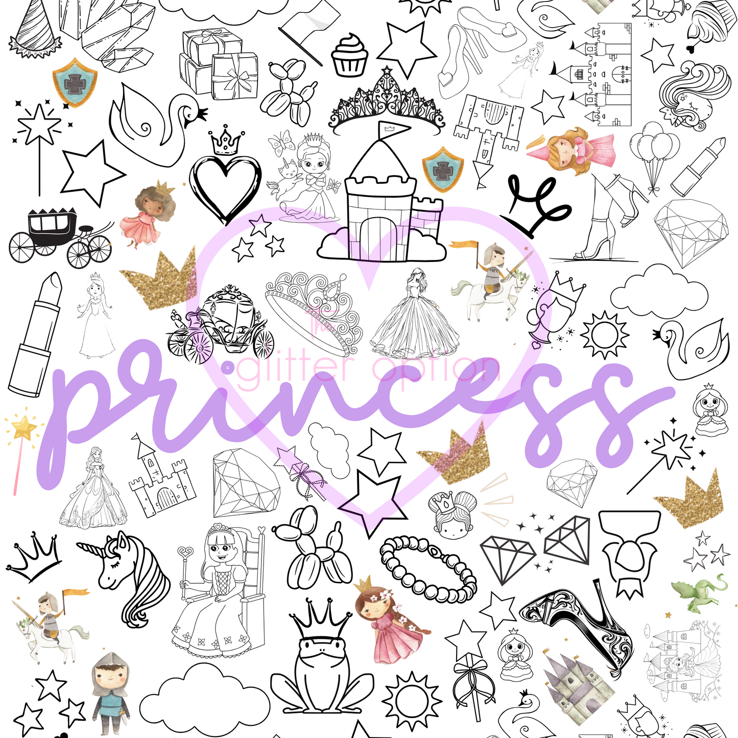 princess coloring page