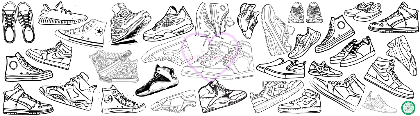 sneakers coloring page