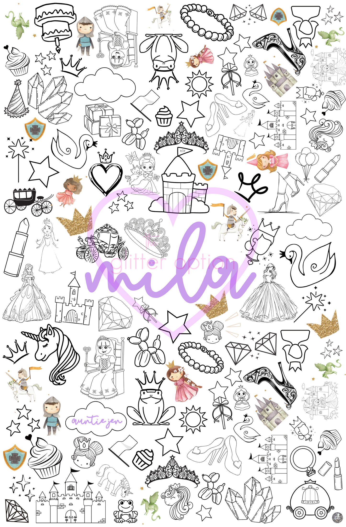 princess coloring page