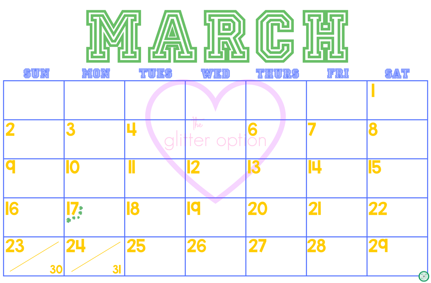 wall calendar poster