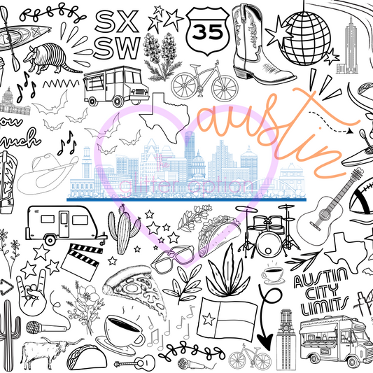 austin coloring page