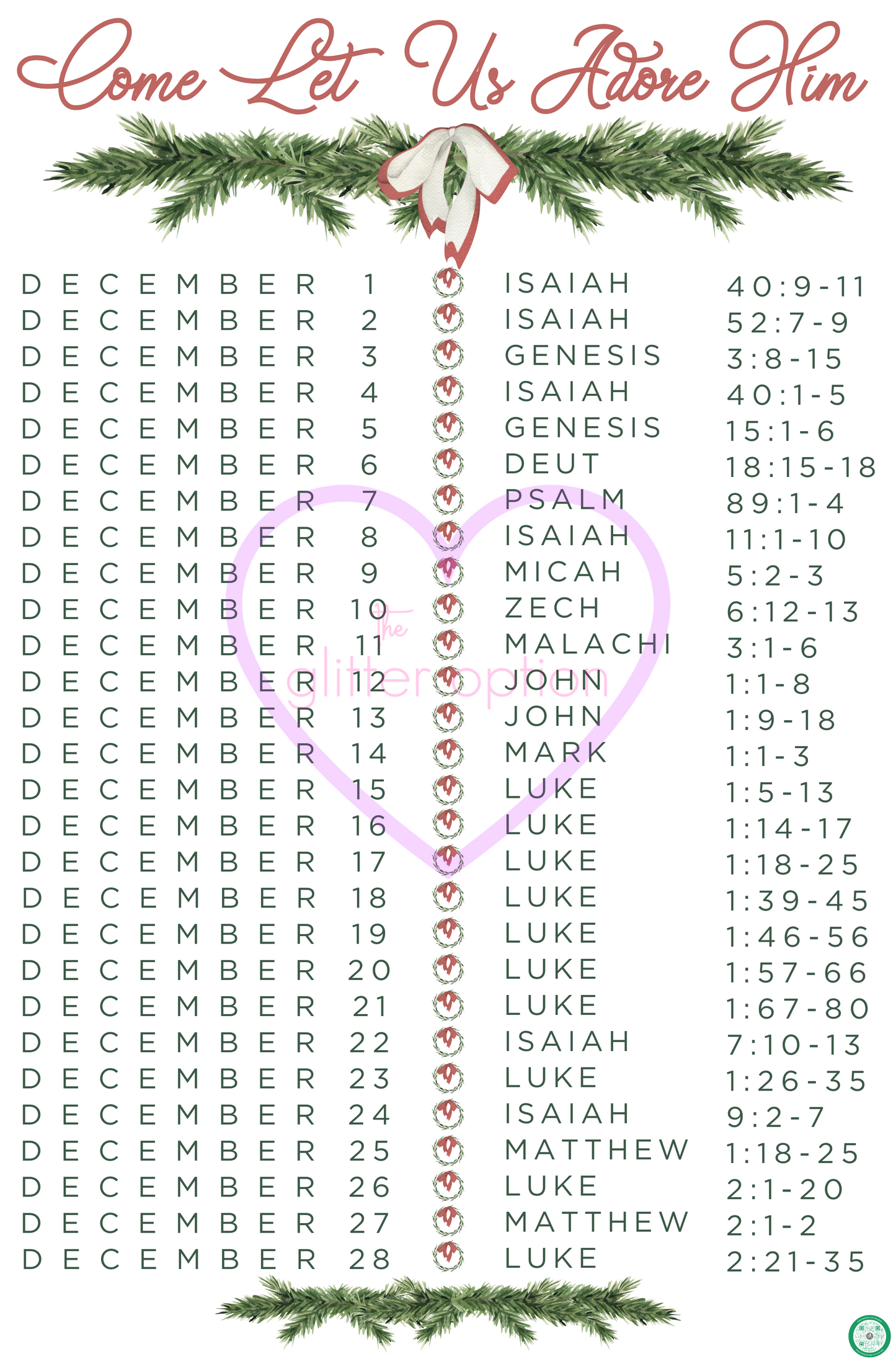 come let us adore him advent poster