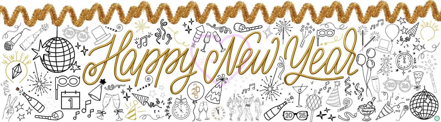 happy new years coloring page