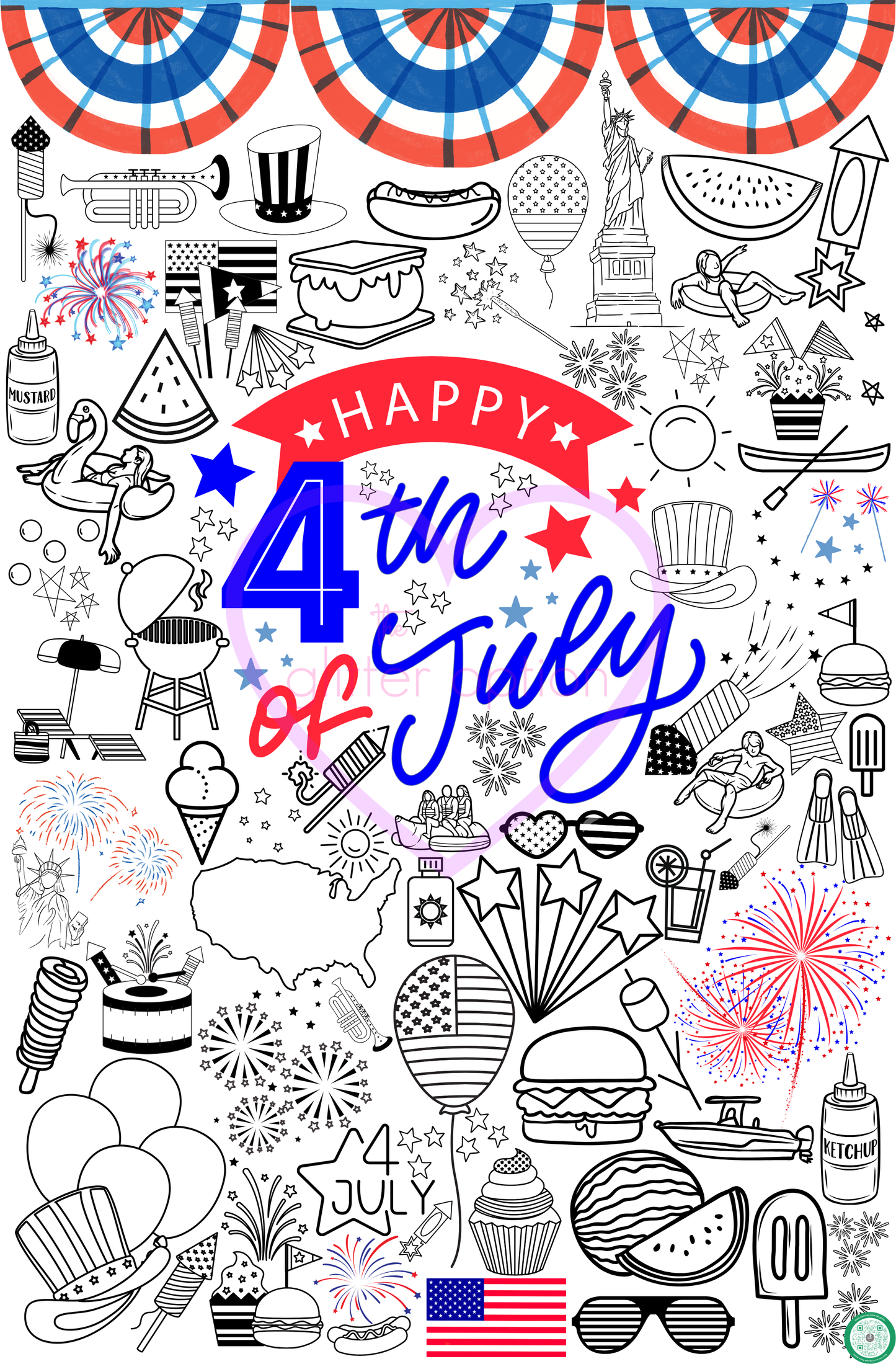 fourth of july coloring page