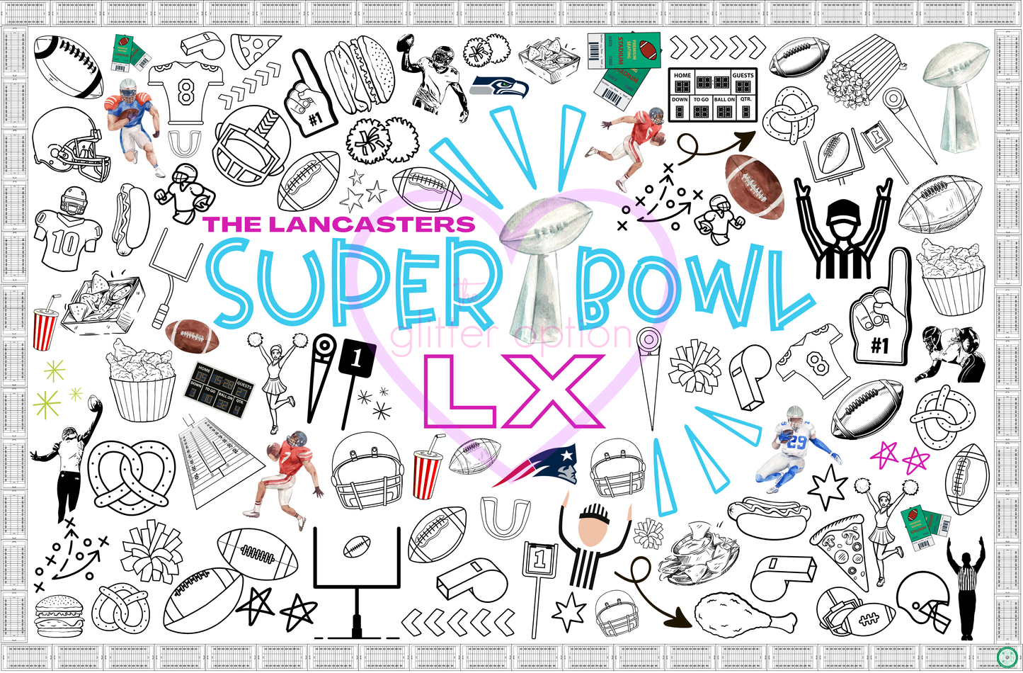 super bowl coloring page