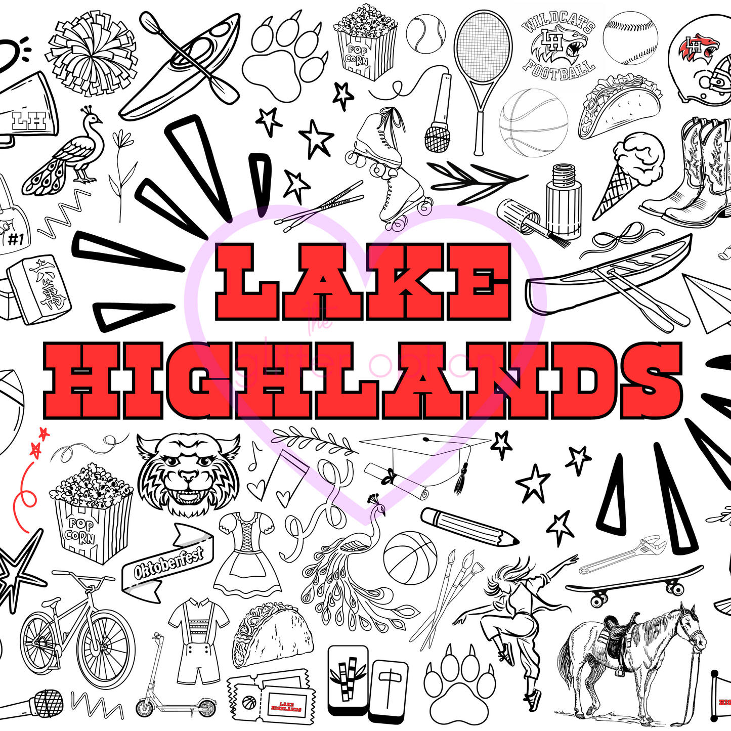 lake highlands coloring page