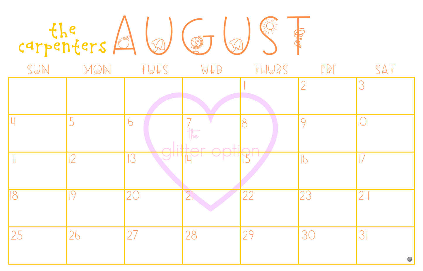 wall calendar poster