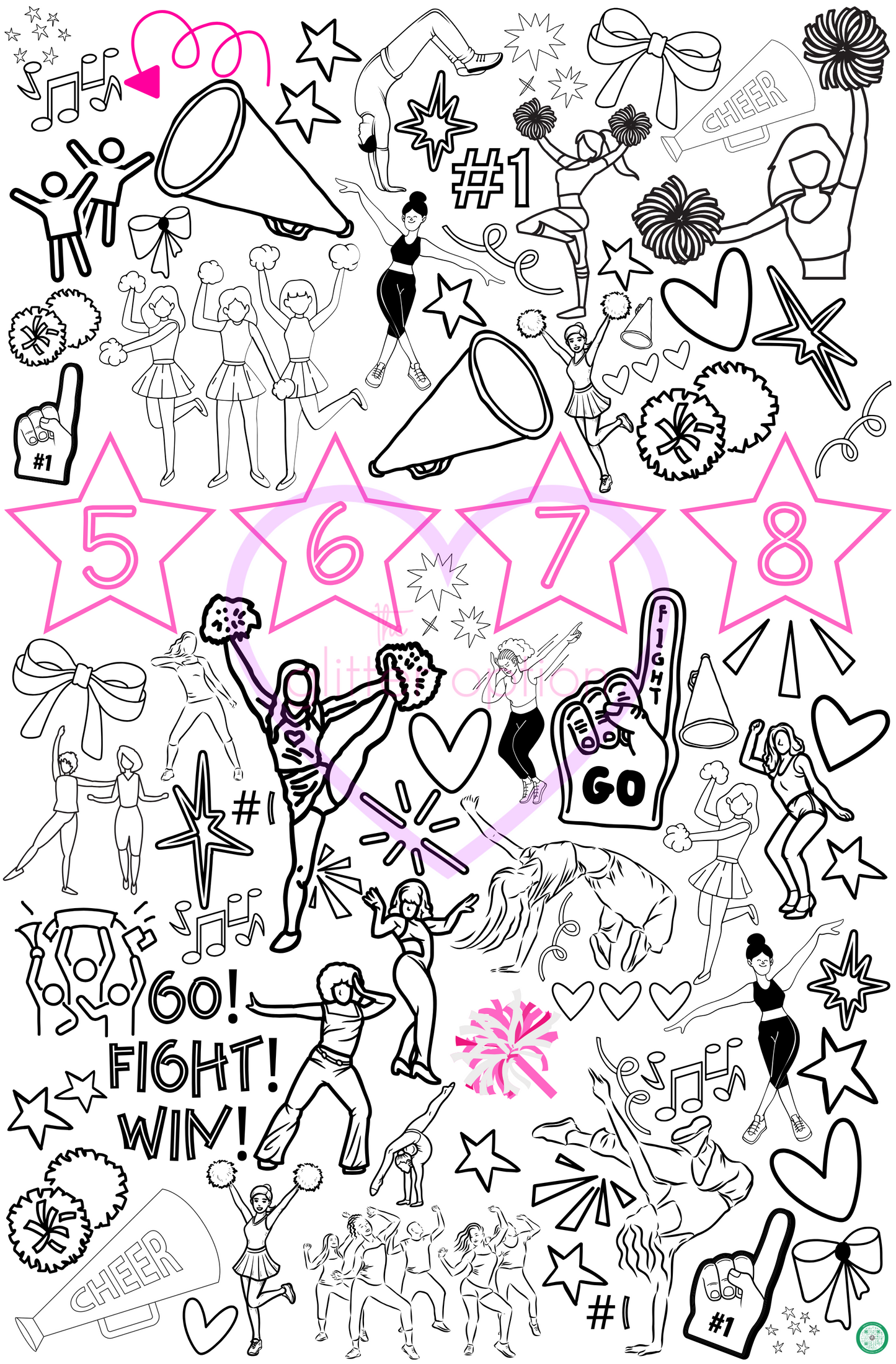 cheer coloring page
