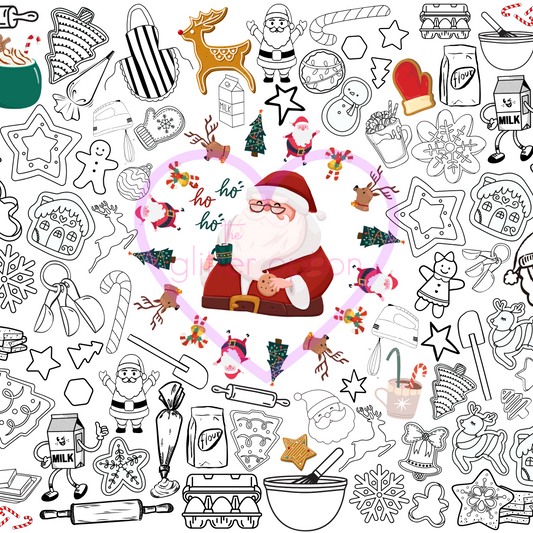 christmas cookie coloring page