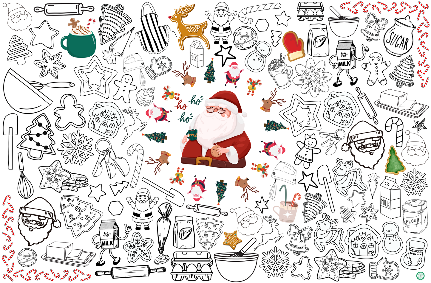 christmas cookie coloring page