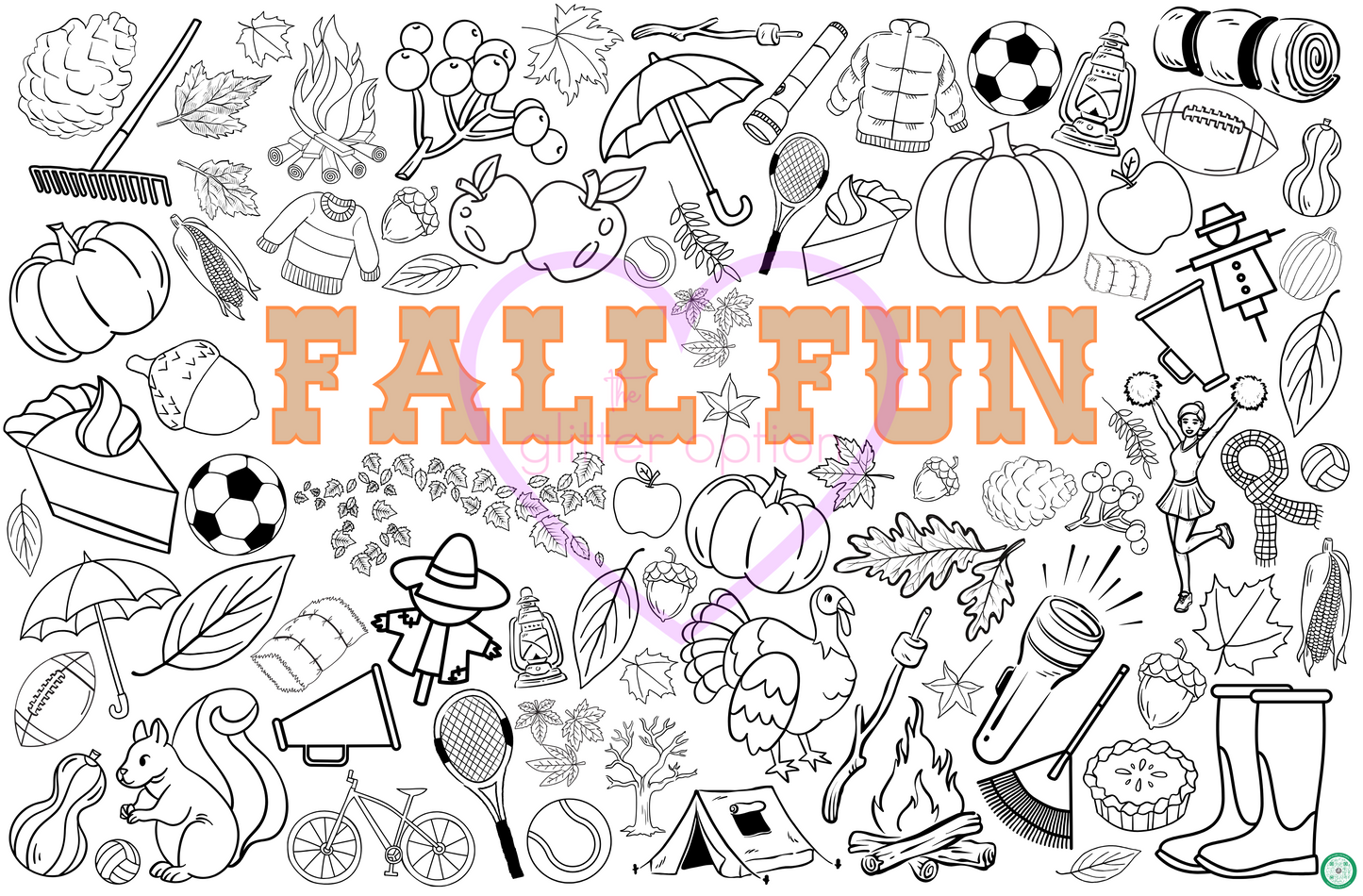 fall fun coloring page