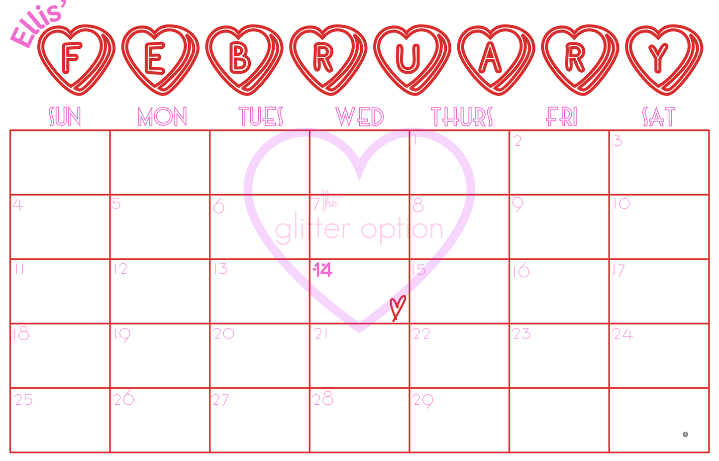 wall calendar poster