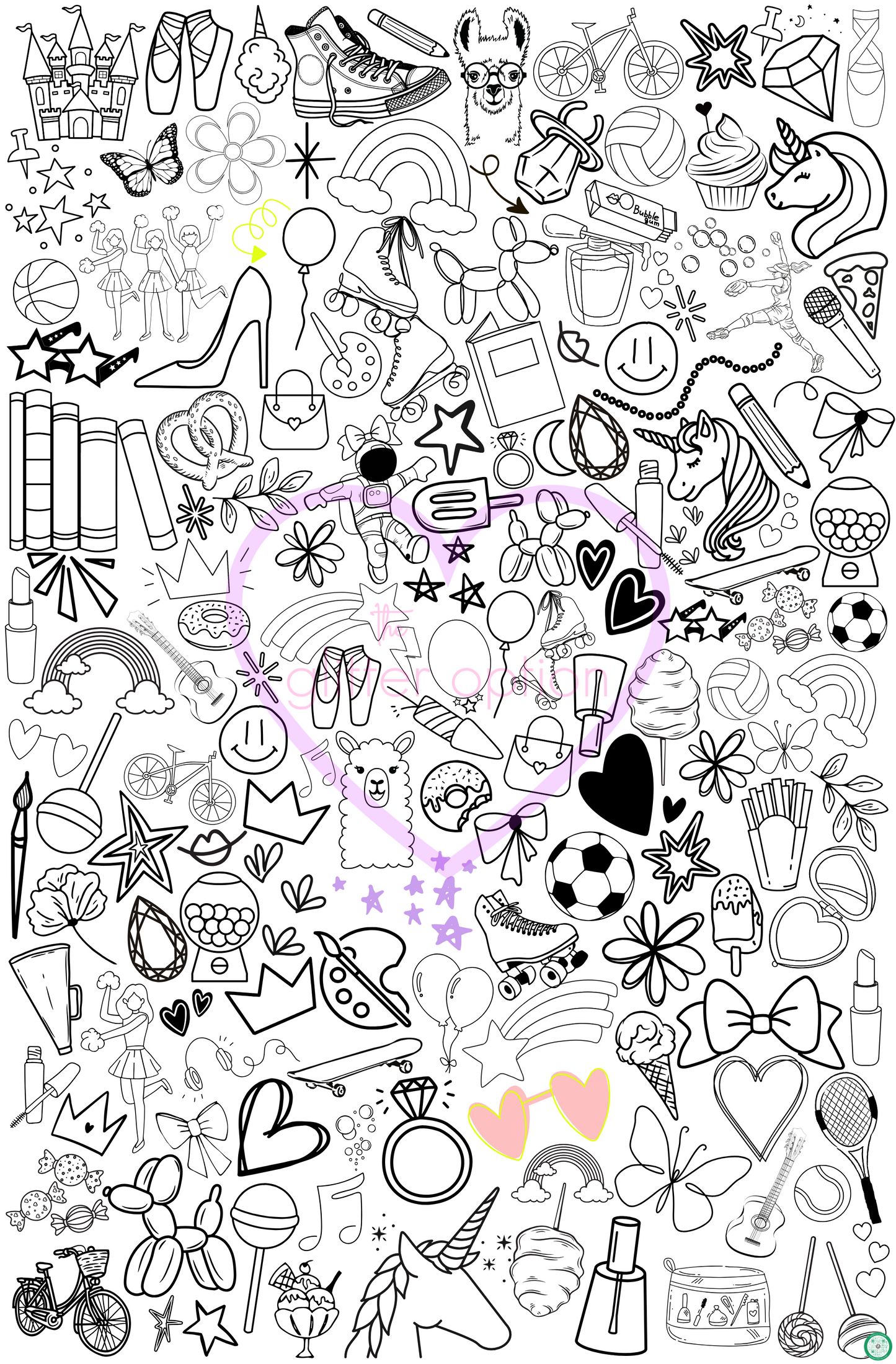 girly girl coloring page
