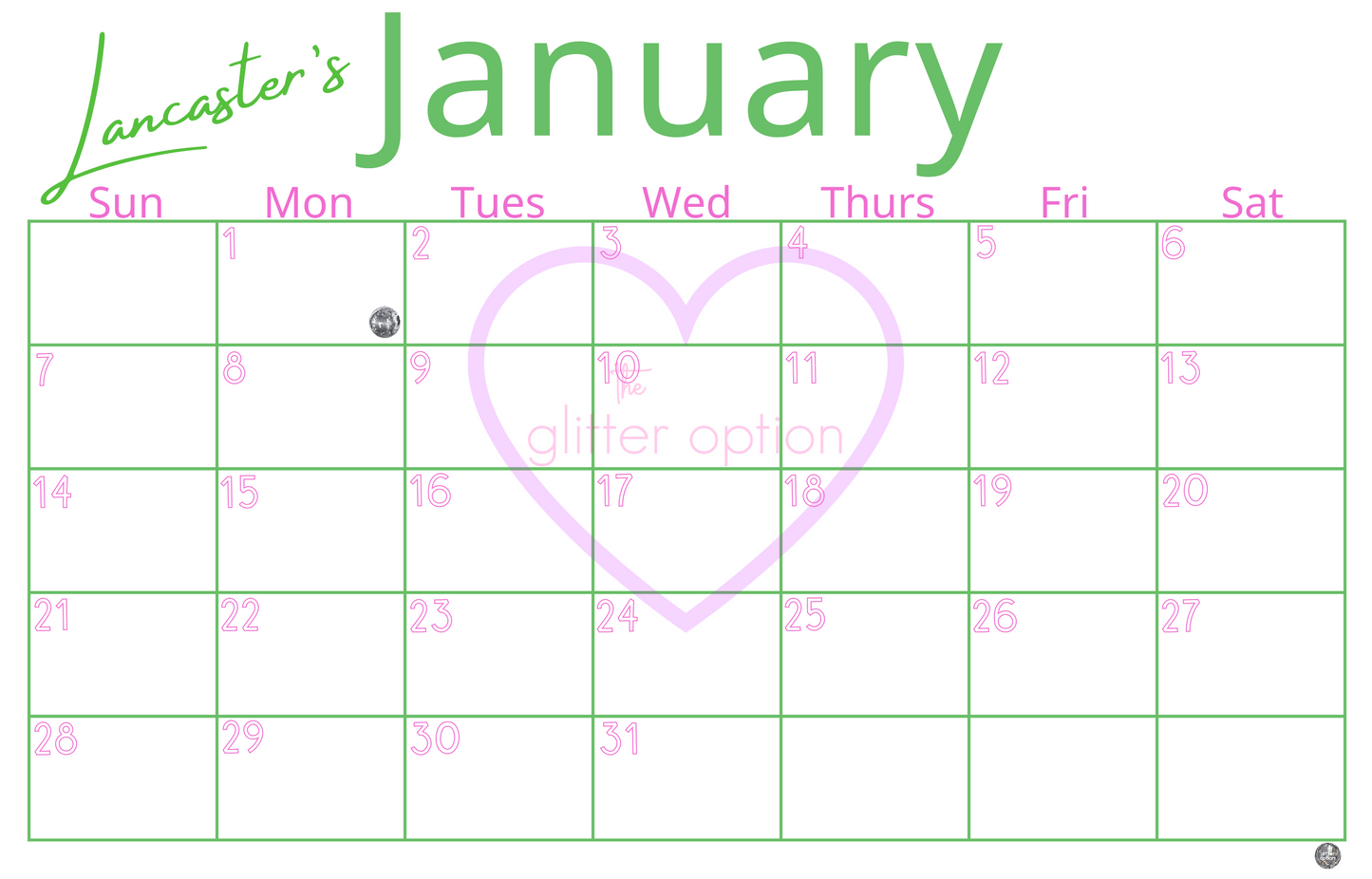 wall calendar poster