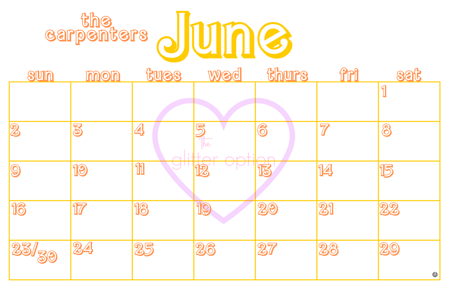 wall calendar poster