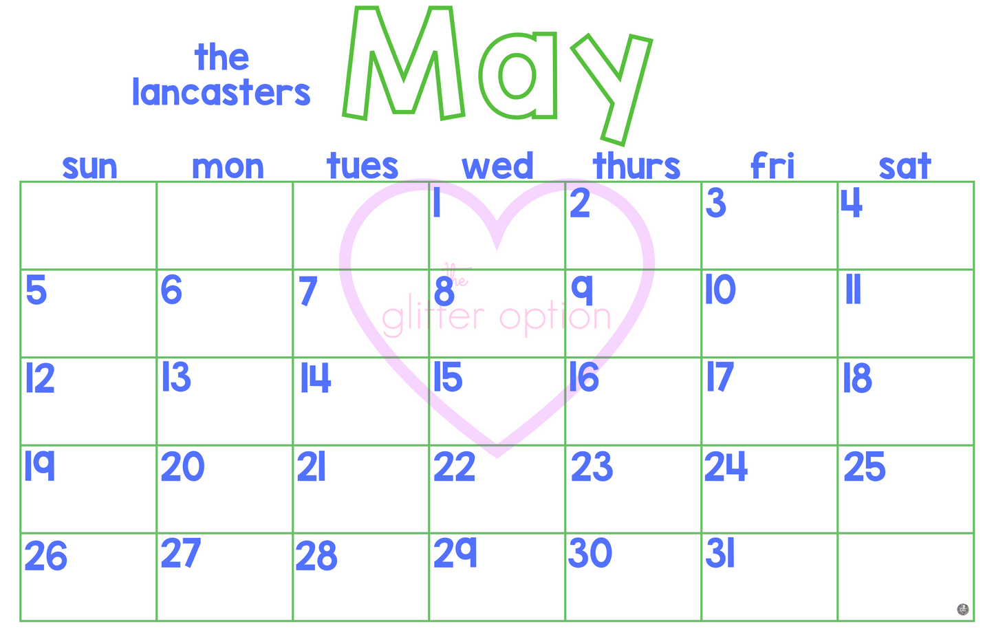 wall calendar poster