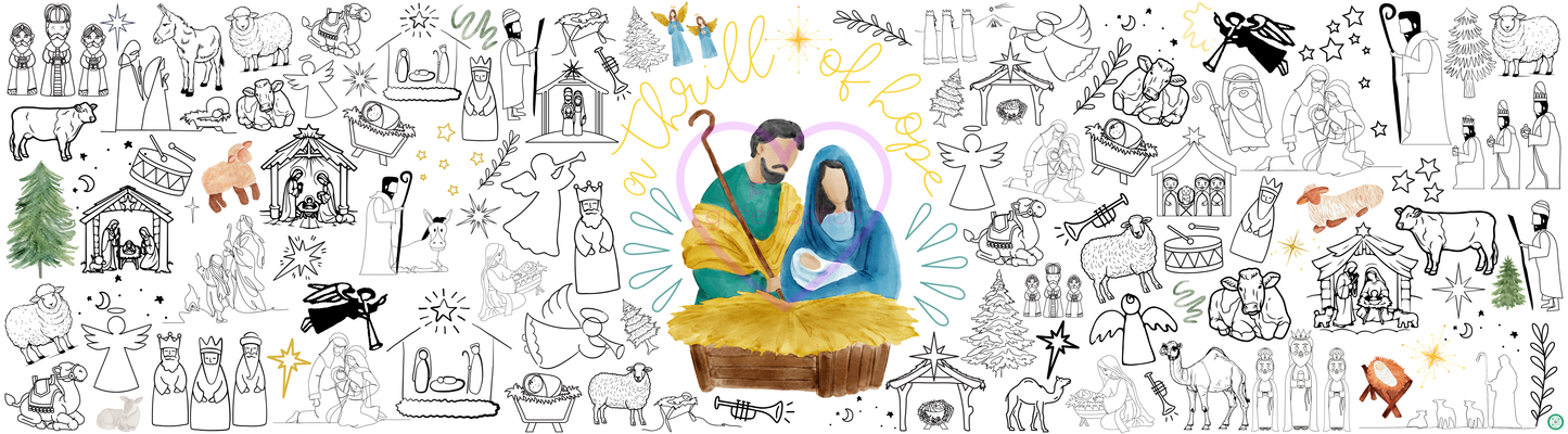 christmas nativity coloring page