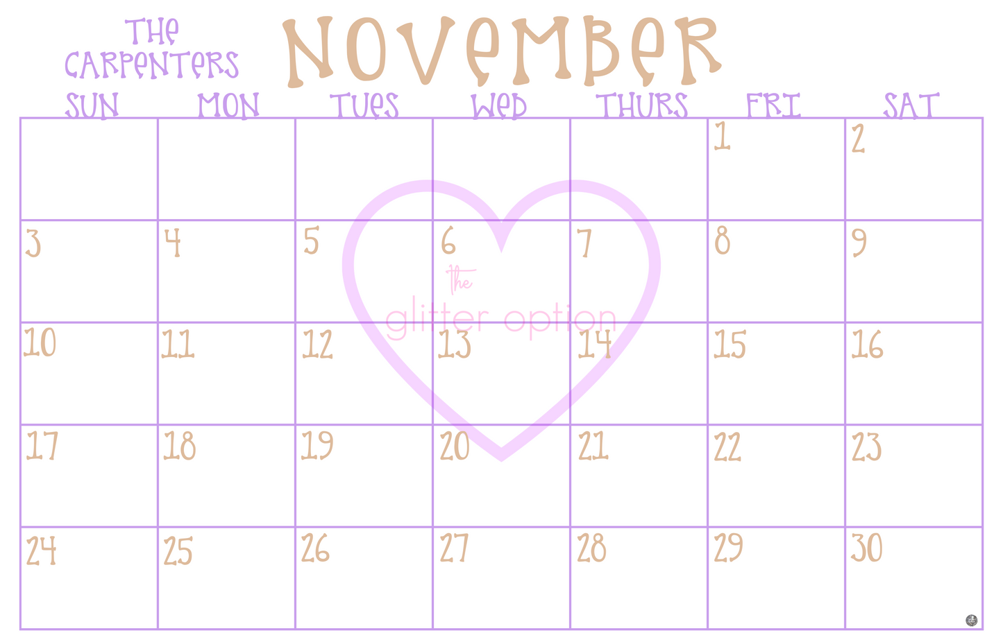 wall calendar poster