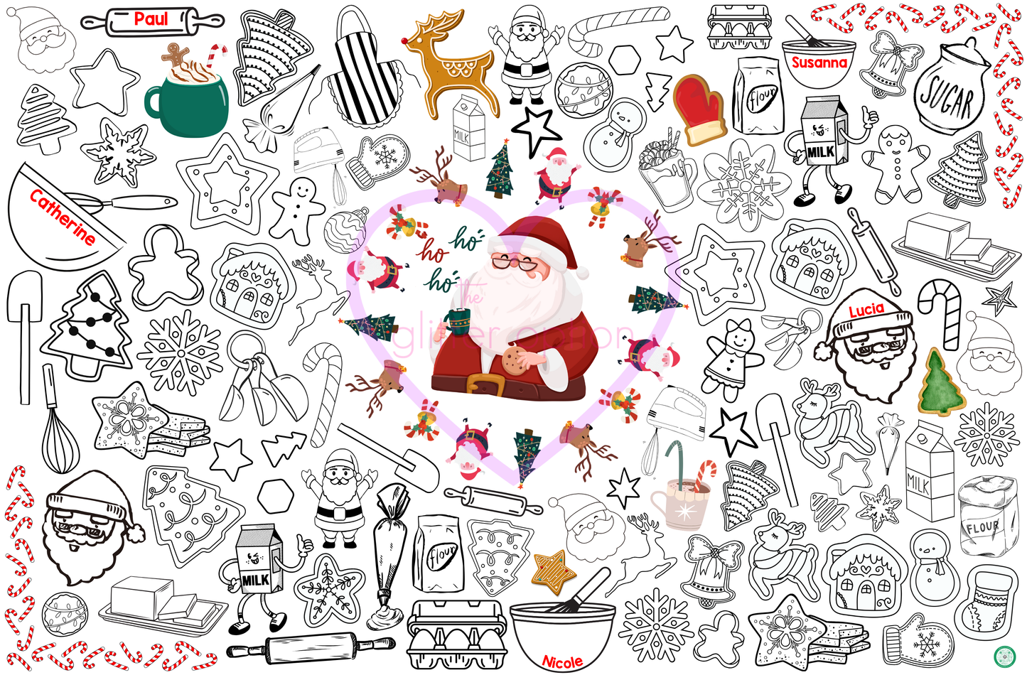 christmas cookie coloring page