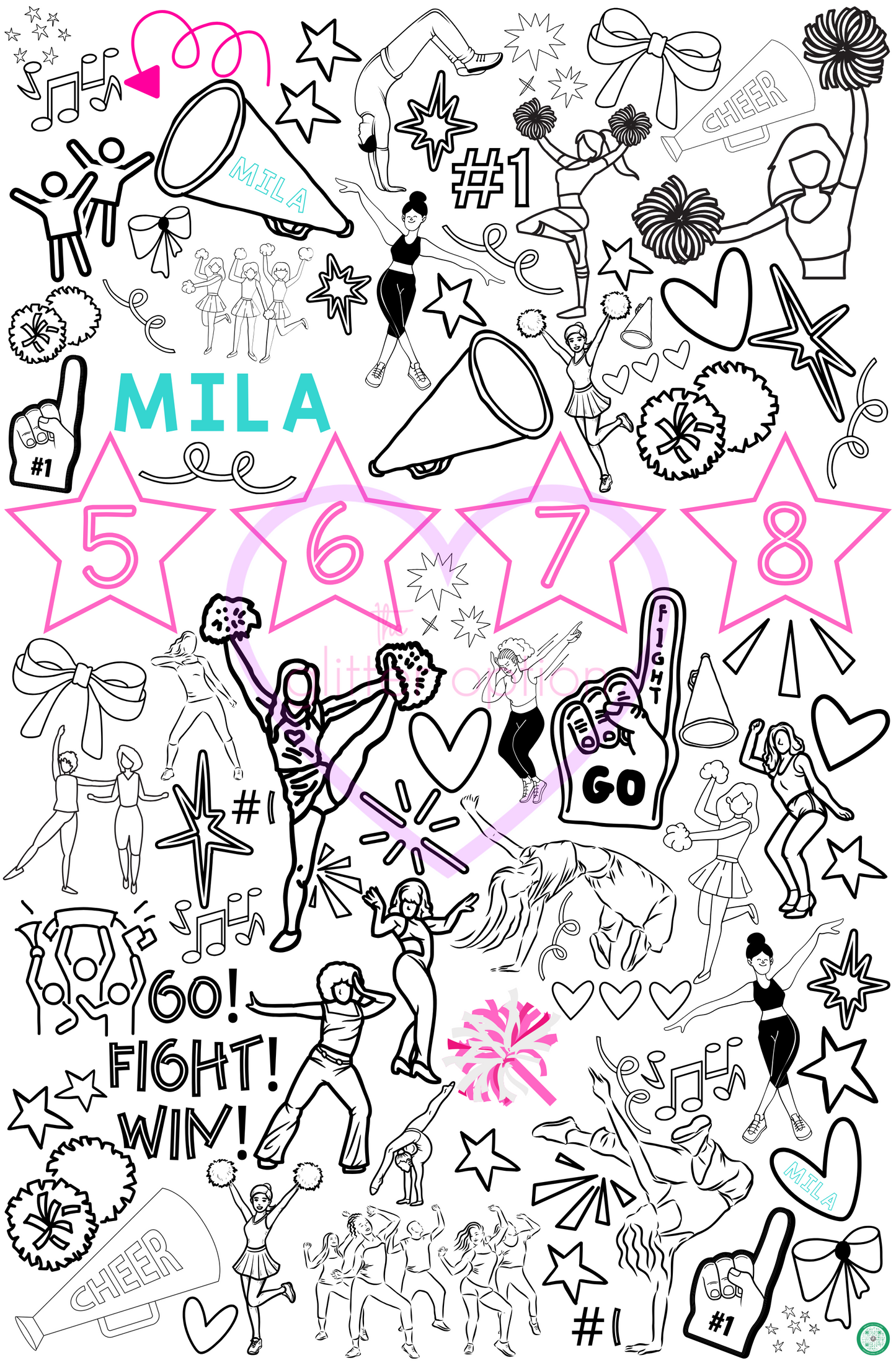 cheer coloring page