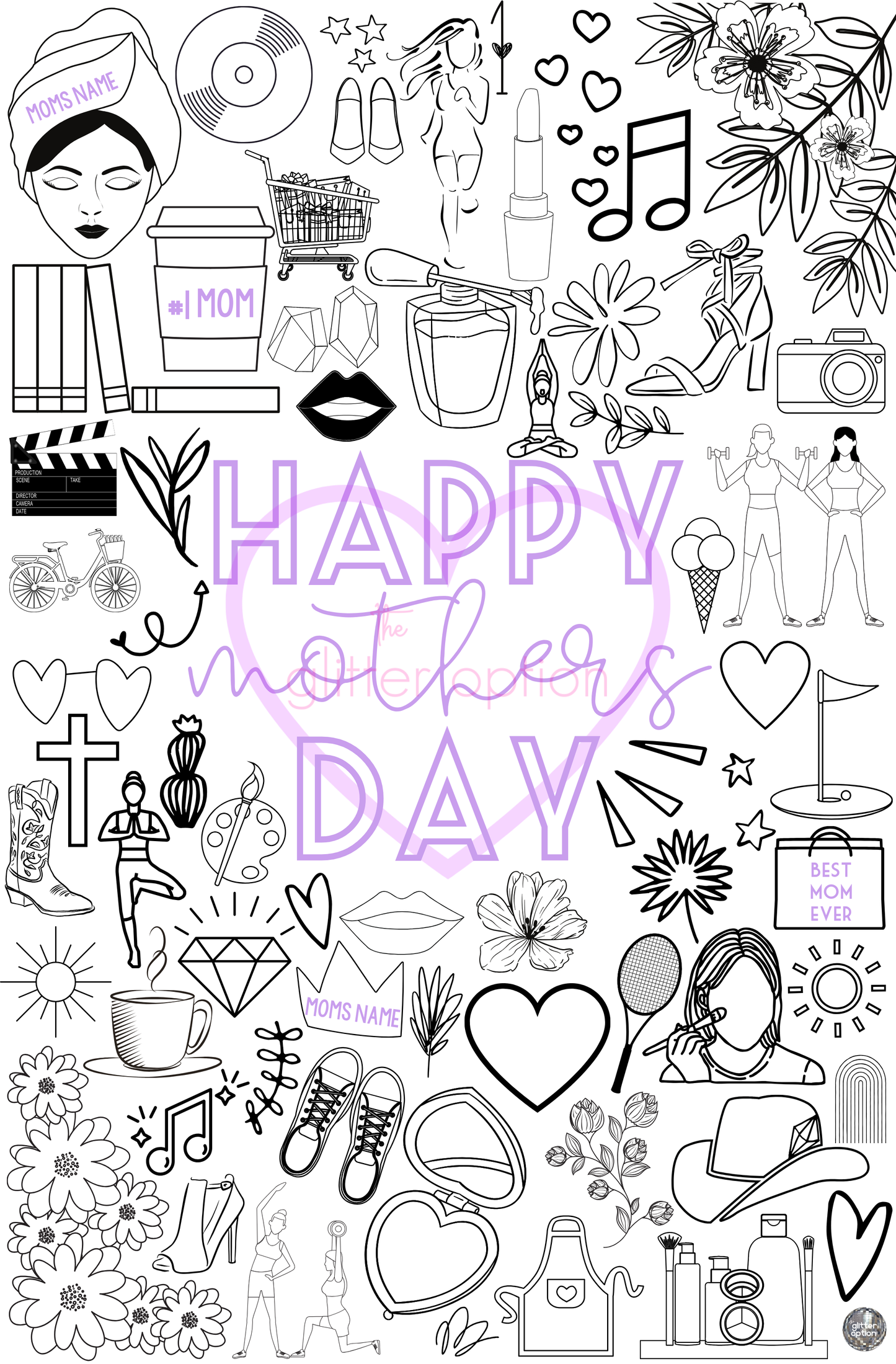 mothers day coloring page