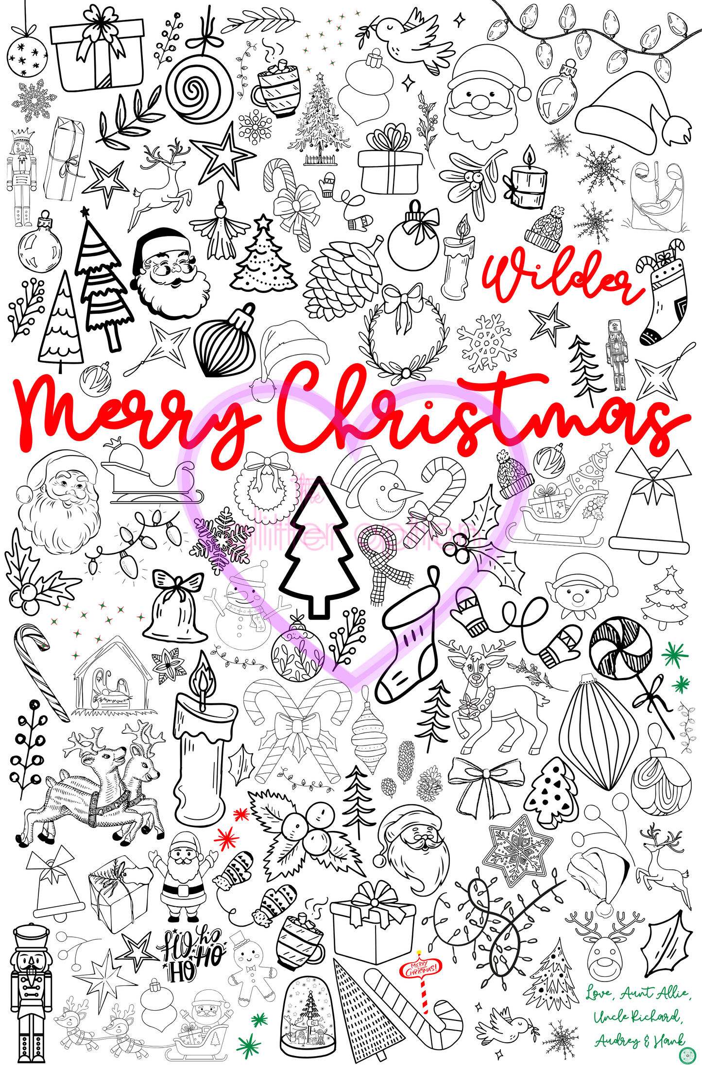 merry christmas coloring page