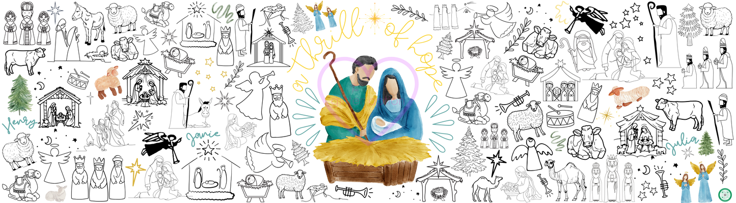 christmas nativity coloring page