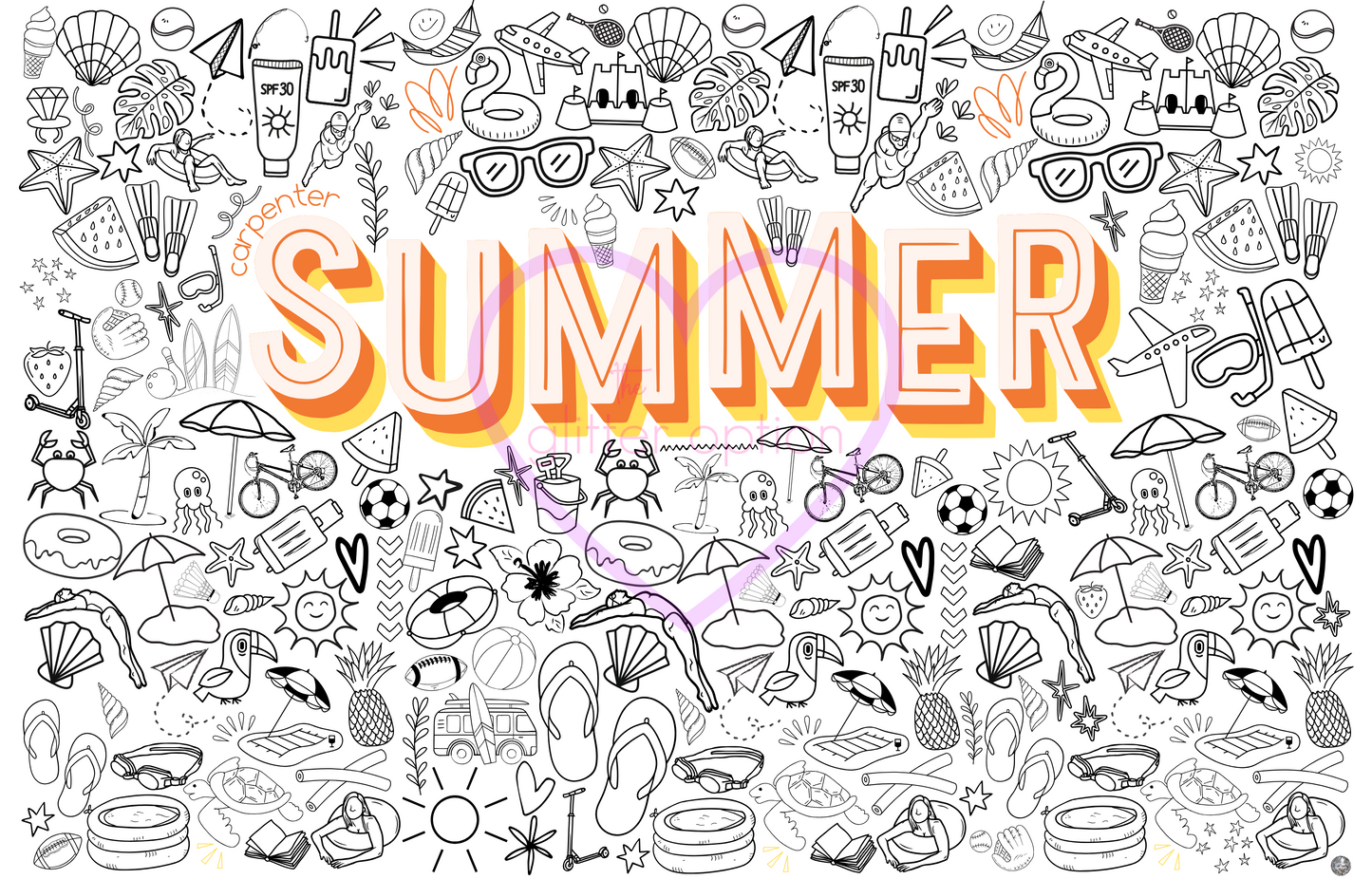 summer coloring page