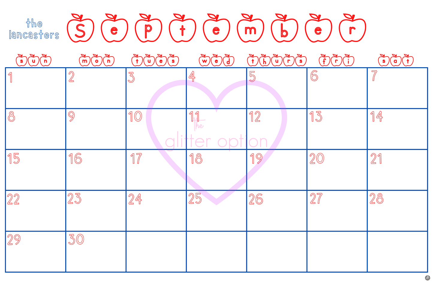 wall calendar poster