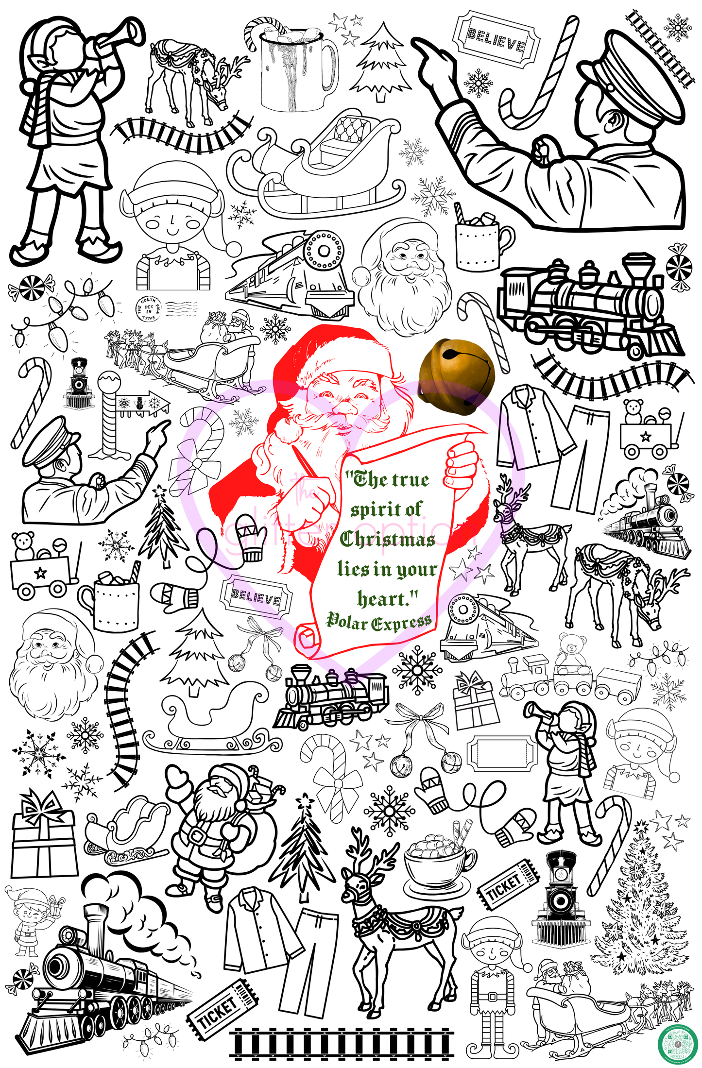 polar express coloring page