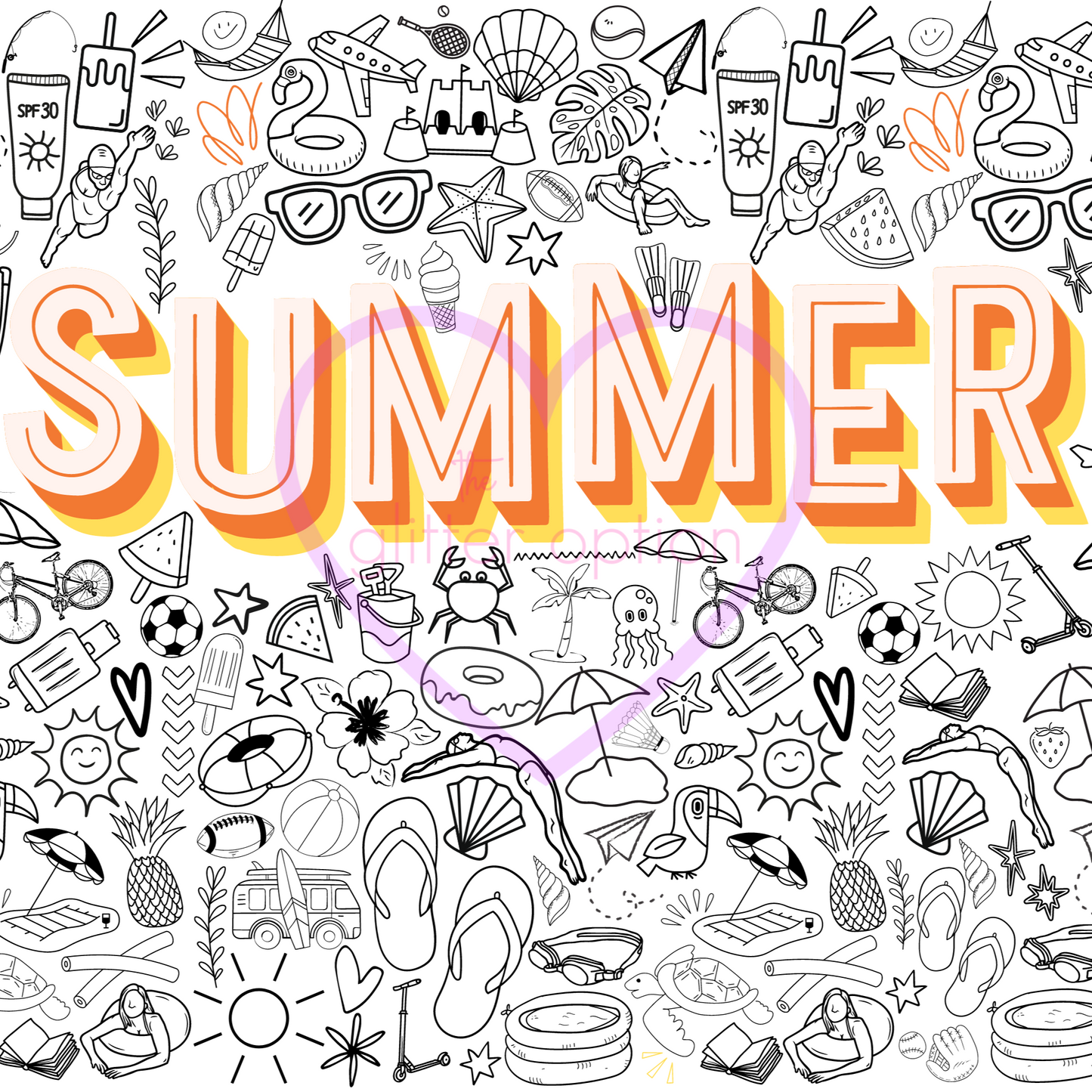 summer coloring page