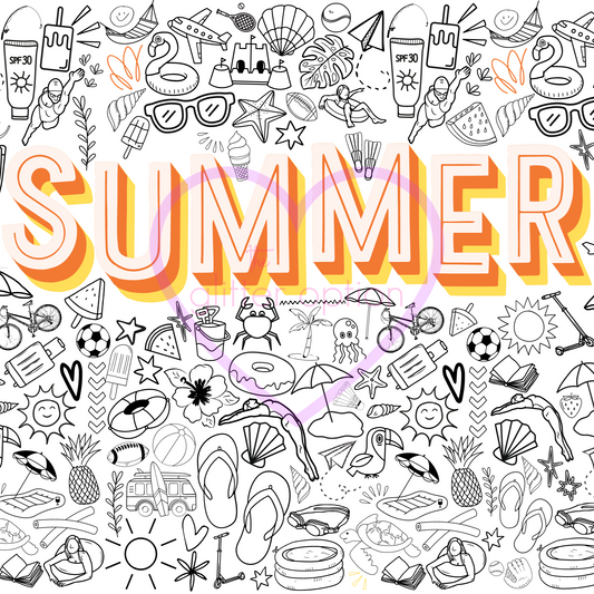 summer coloring page