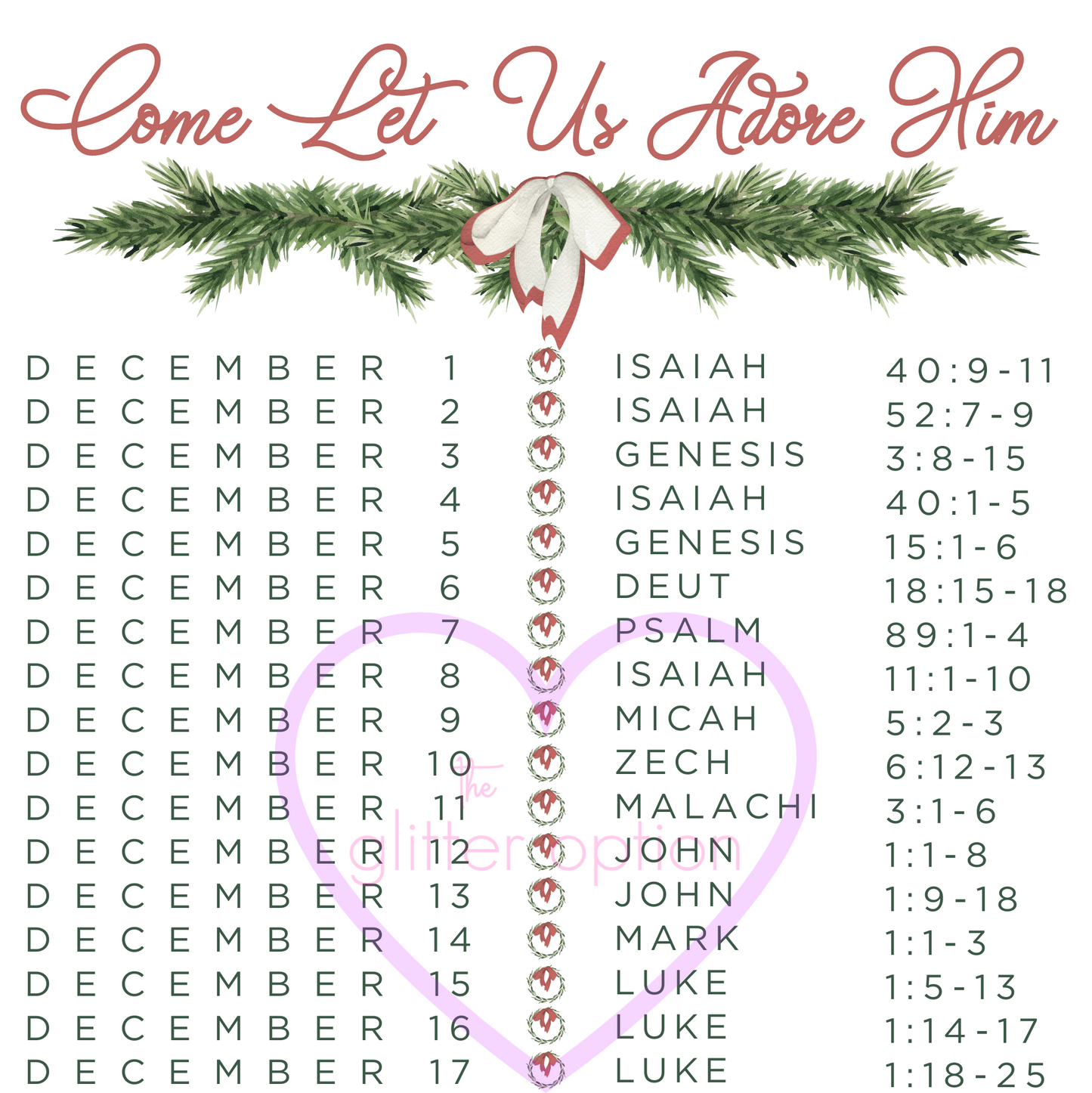 come let us adore him advent poster