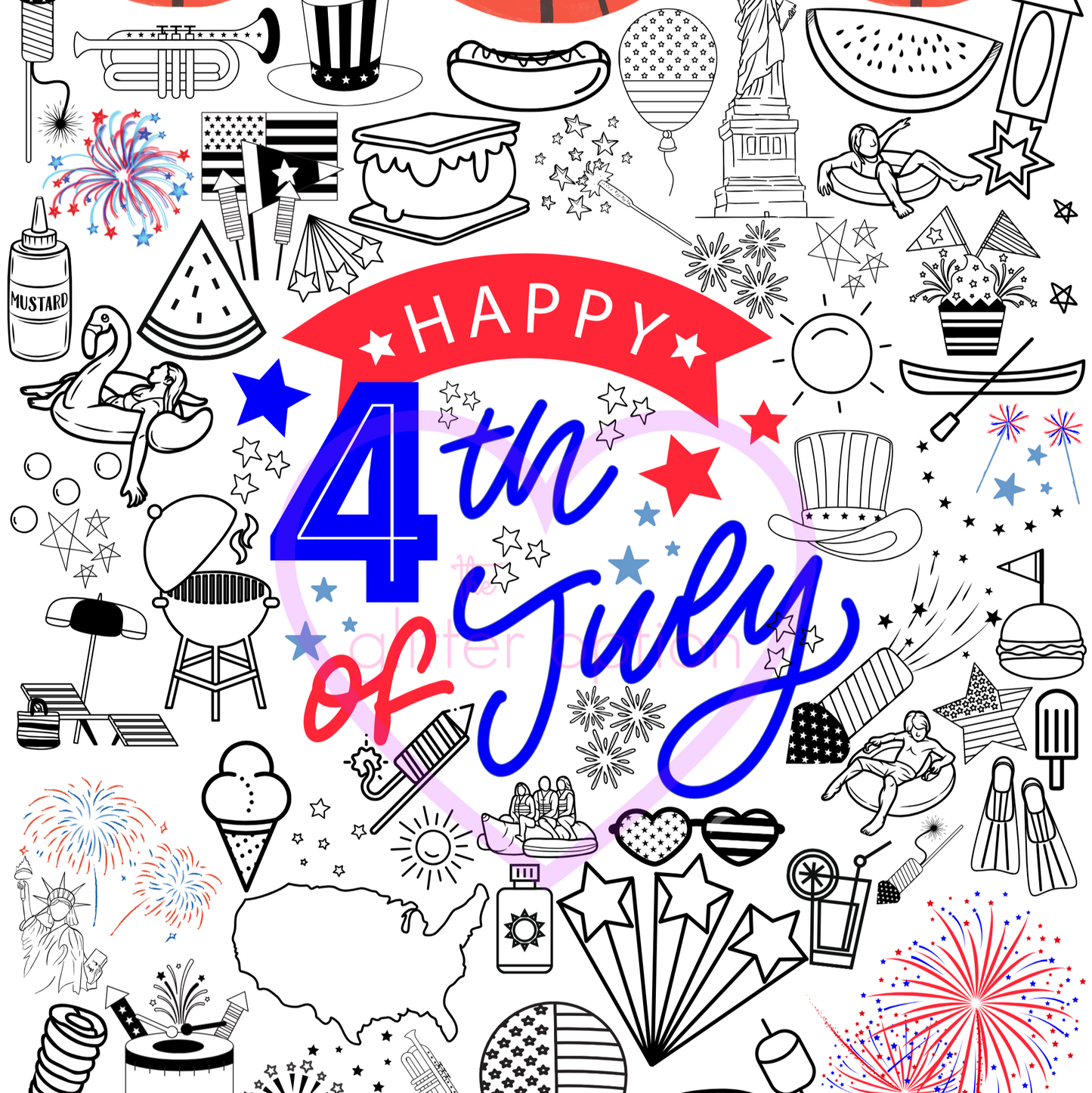 fourth of july coloring page