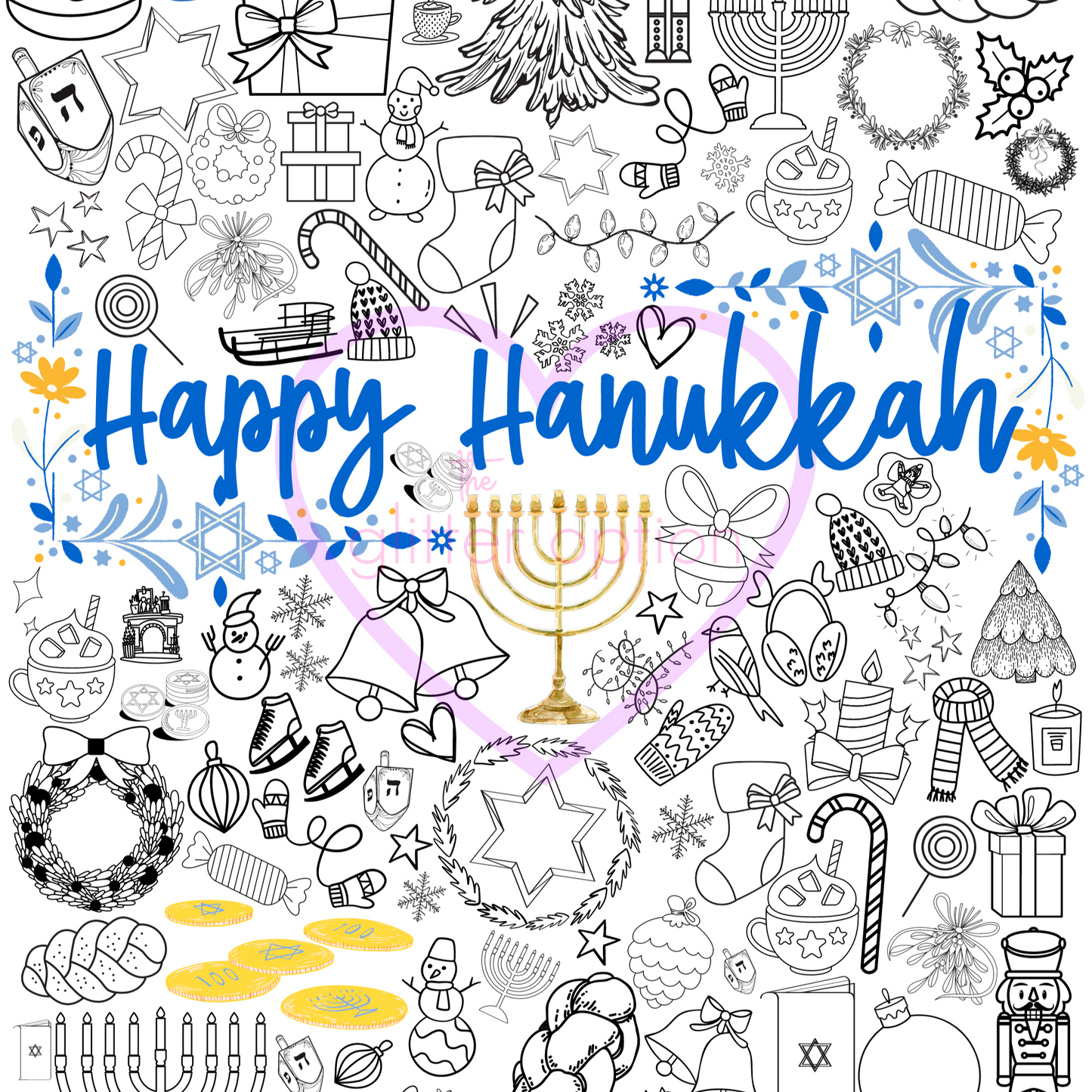 hanukkah coloring page