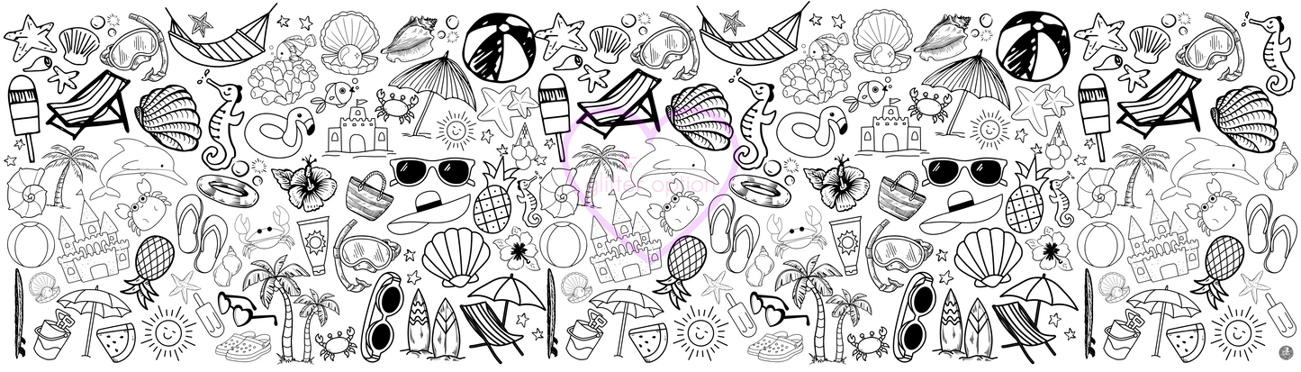 beach coloring page