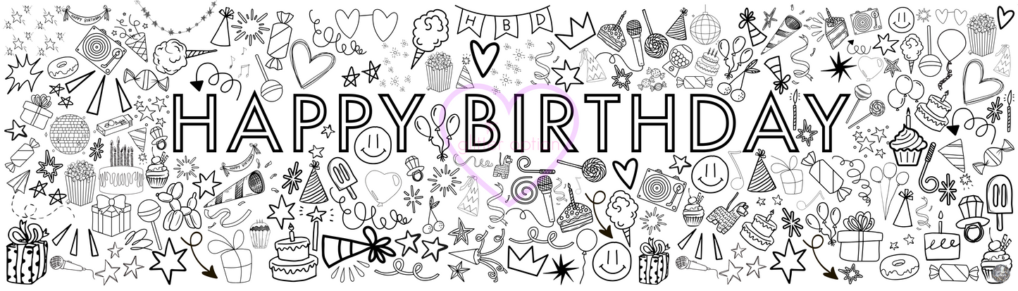 happy birthday coloring page