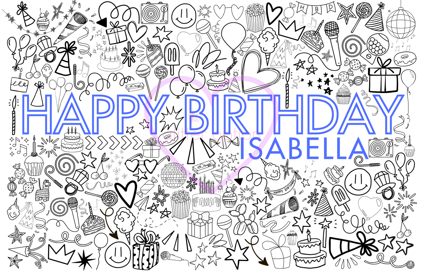 happy birthday coloring page