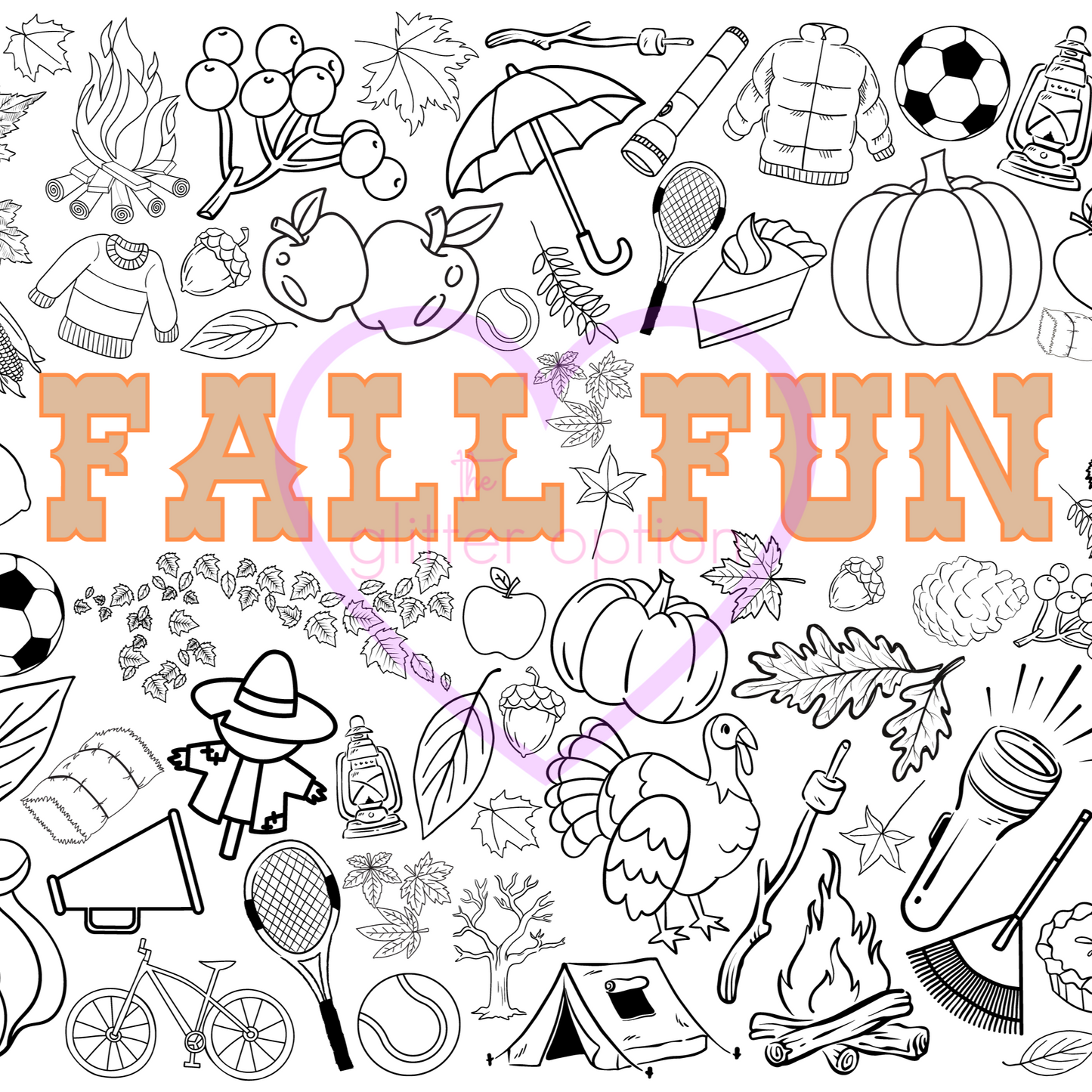 fall fun coloring page