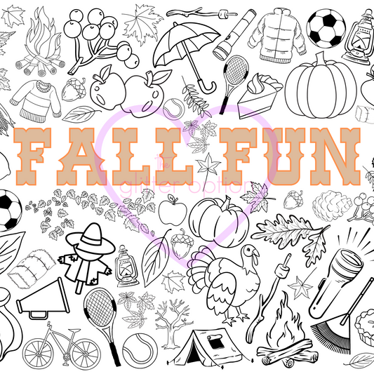 fall fun coloring page