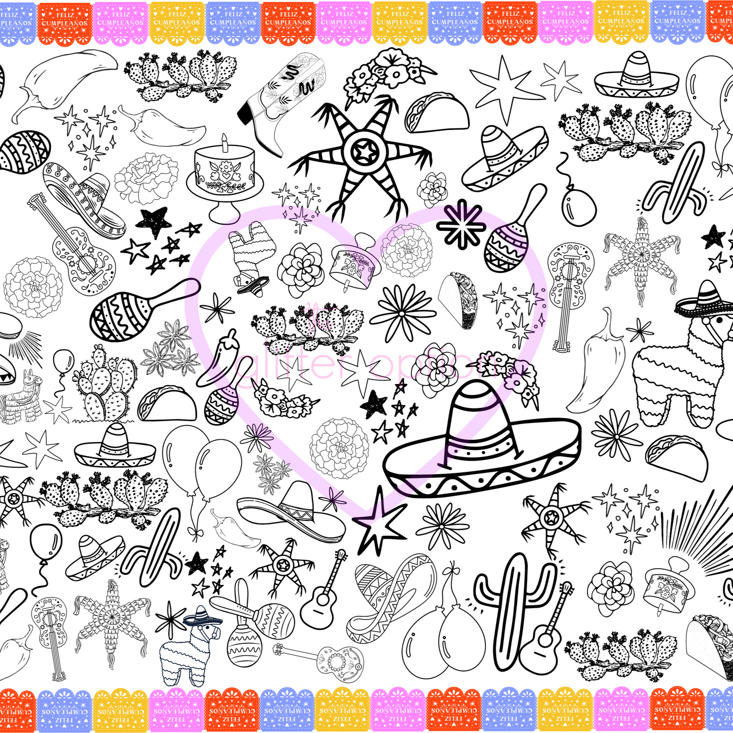 fiesta coloring page