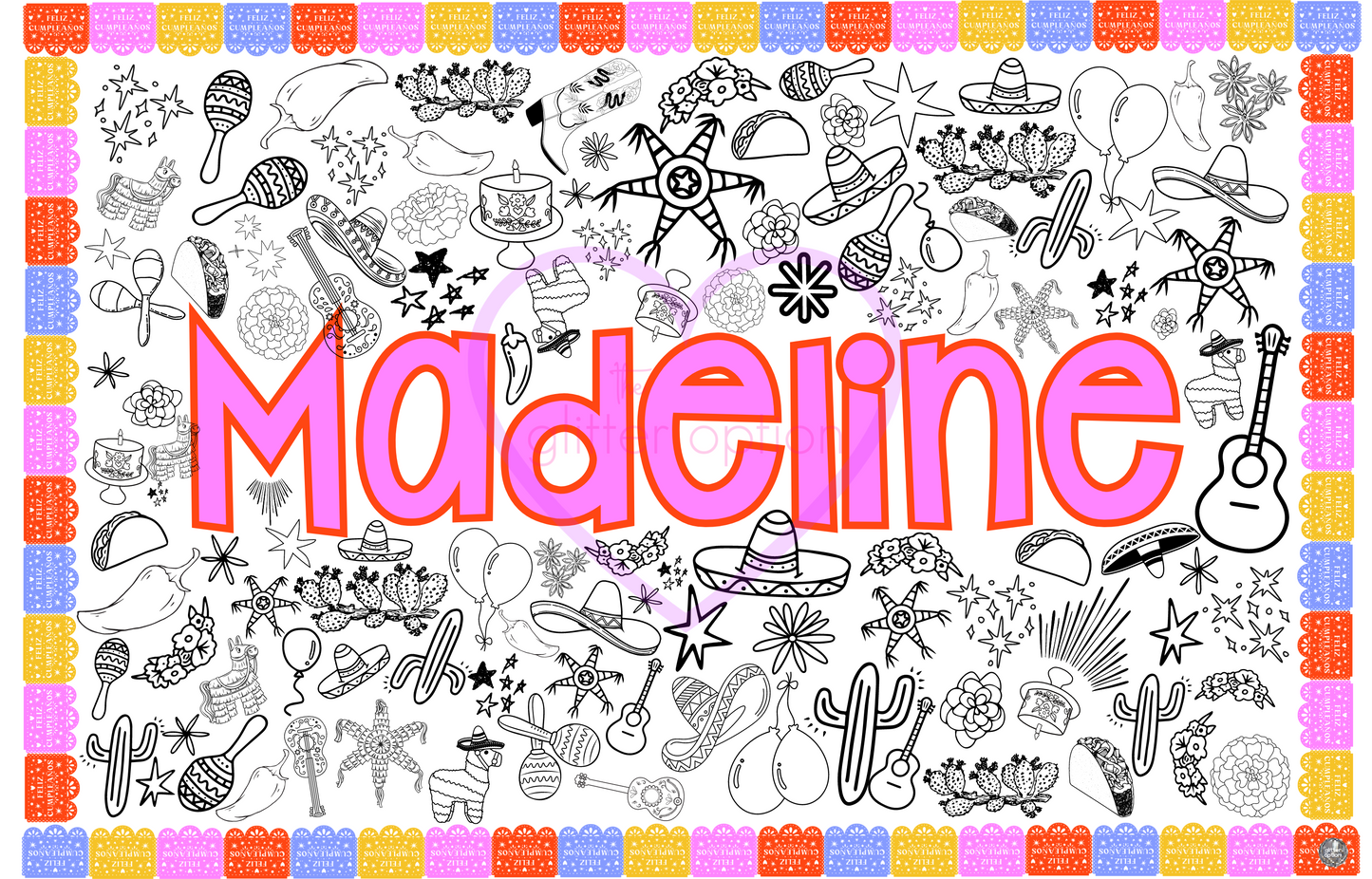 fiesta coloring page