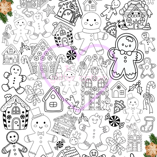 gingerbread coloring page
