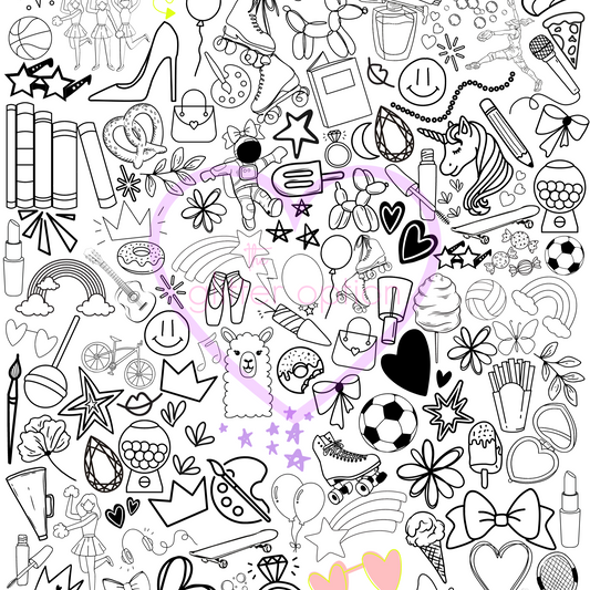 girly girl coloring page