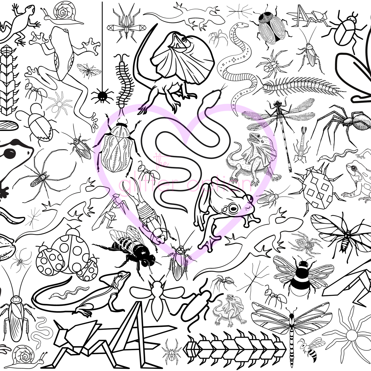 insects + bugs coloring page