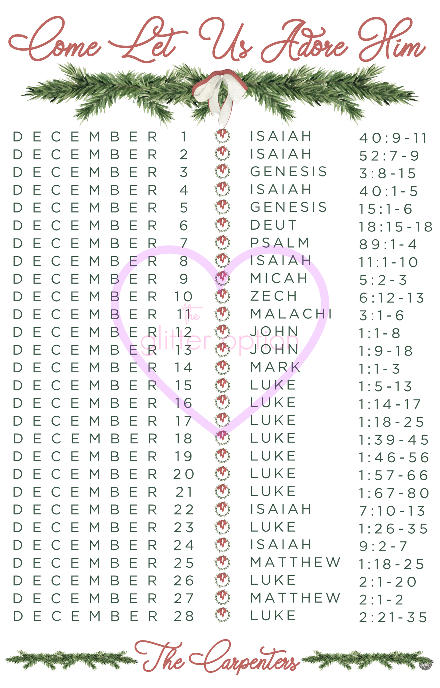 come let us adore him advent poster