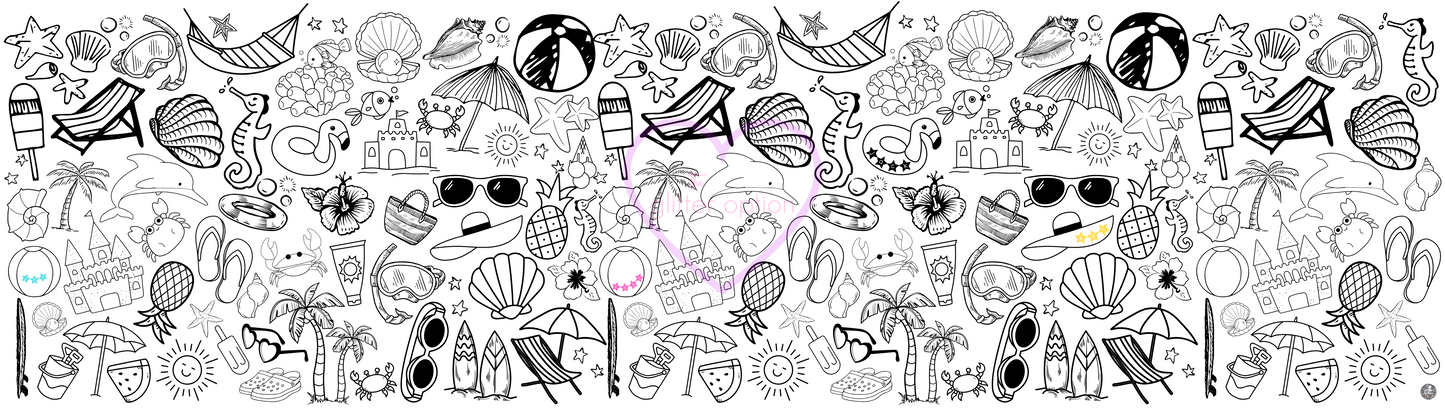 beach coloring page
