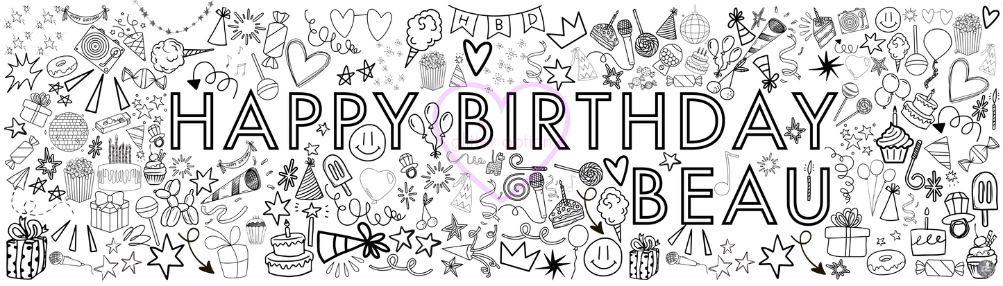 happy birthday coloring page